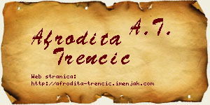 Afrodita Trenčić vizit kartica